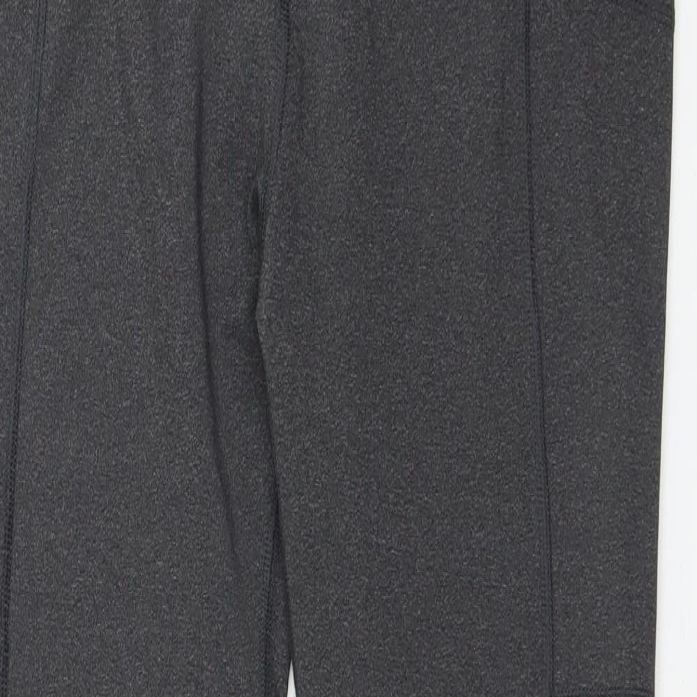 Preworn Womens Grey  Polyester  Leggings Size L L29 in