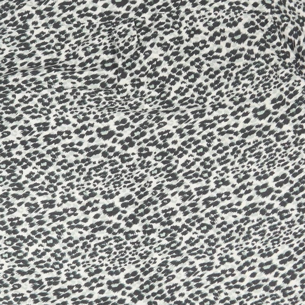 NEXT Womens Multicoloured Animal Print Viscose Basic Button-Up Size 14 Collared