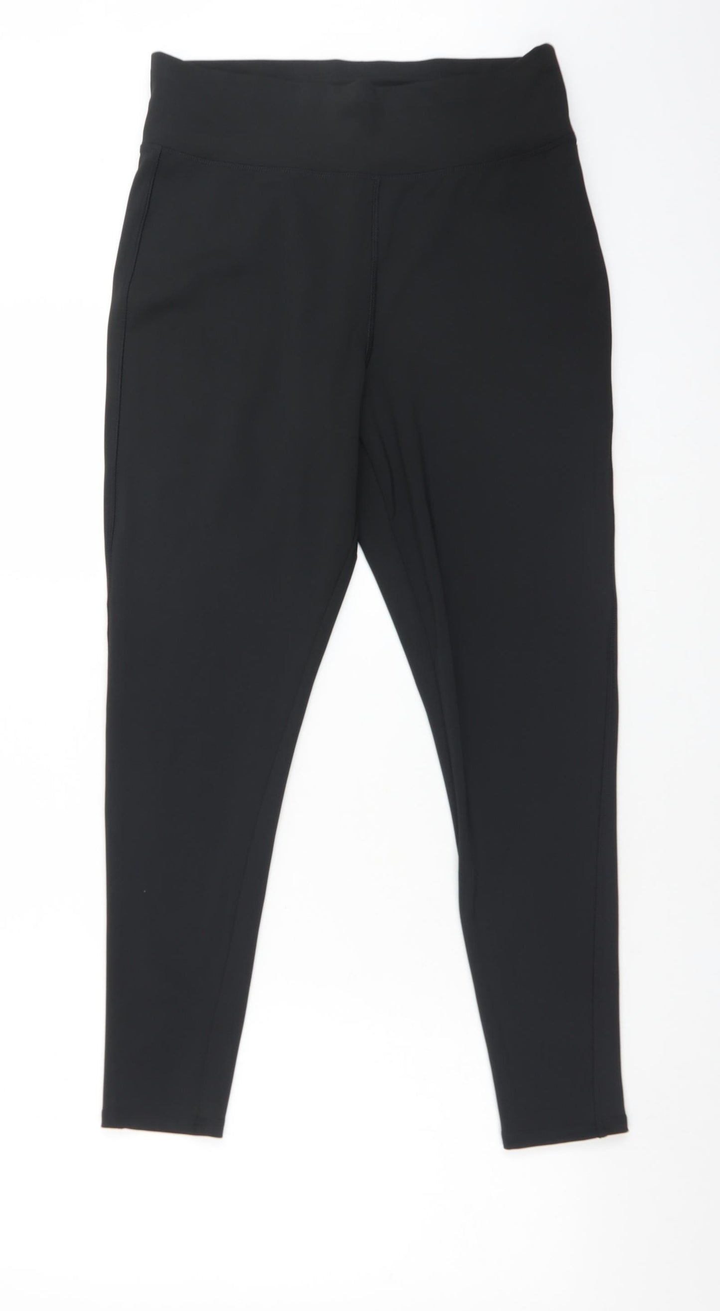 F&F Womens Black  Polyester  Leggings Size 14 L26 in