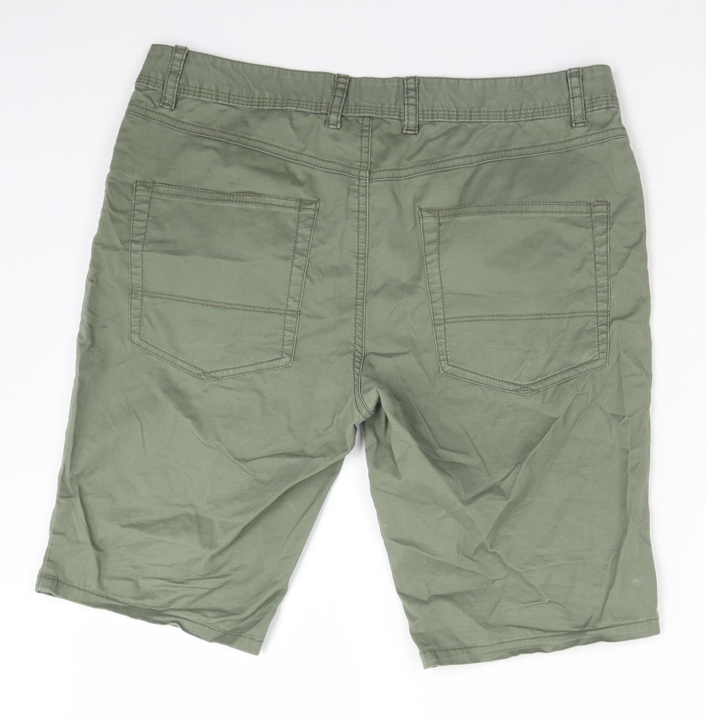 River Island Womens Green  Cotton Chino Shorts Size 32 L9 in Regular