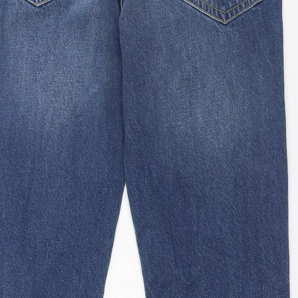 H&M Mens Blue  Cotton Straight Jeans Size 32 L34 in Slim
