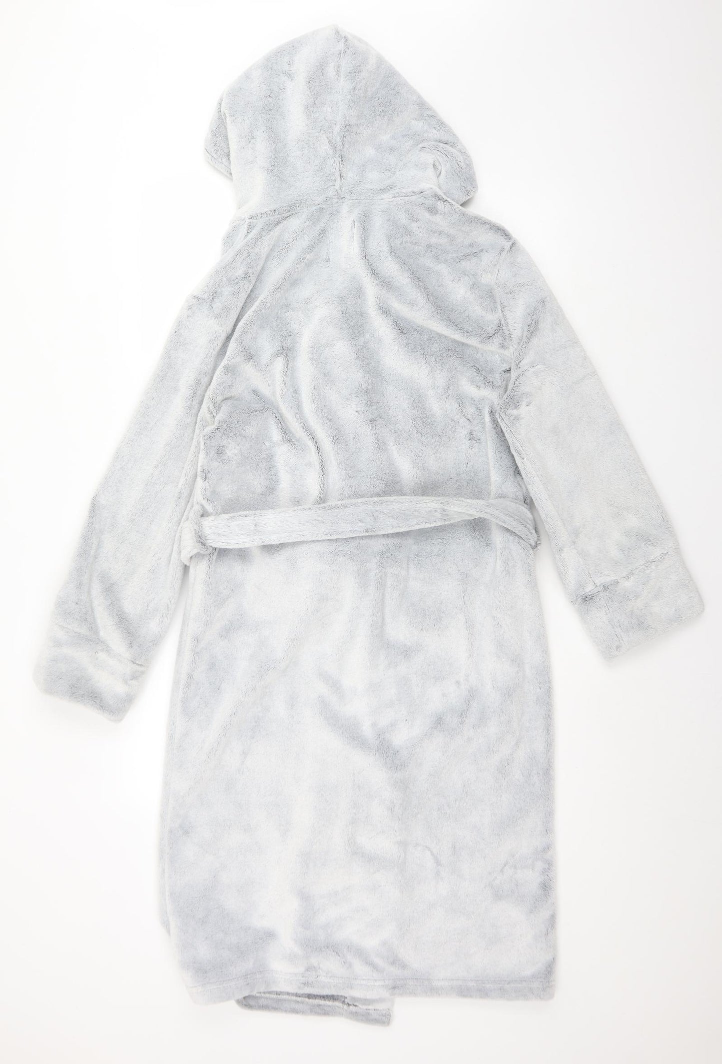 New Look Womens Grey Solid Polyester  Robe Size S