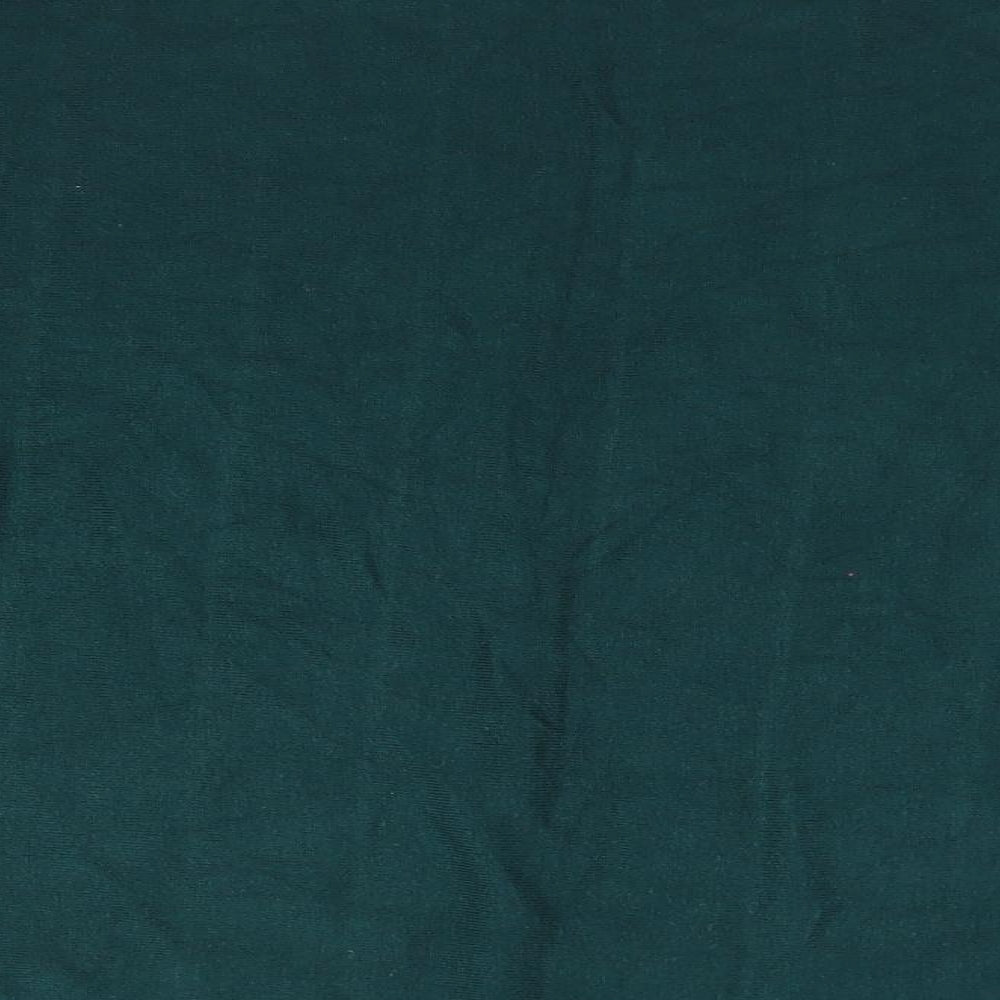 George Womens Green  Viscose Basic T-Shirt Size 14 Round Neck