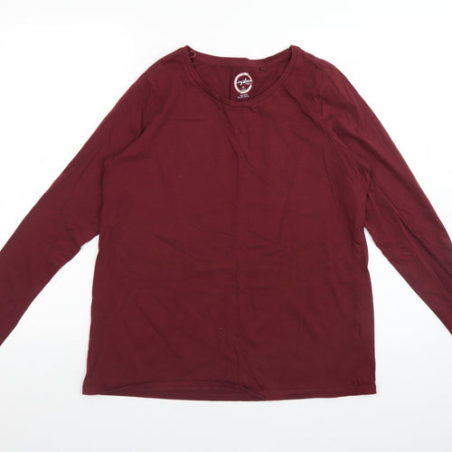NEXT Womens Red  Cotton Basic T-Shirt Size 16 Round Neck