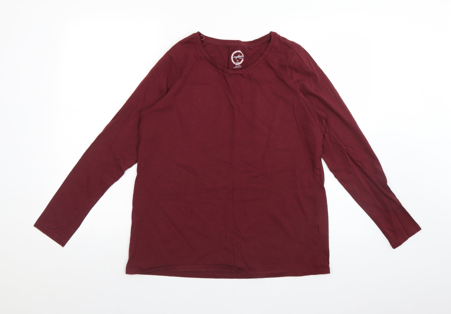 NEXT Womens Red  Cotton Basic T-Shirt Size 16 Round Neck