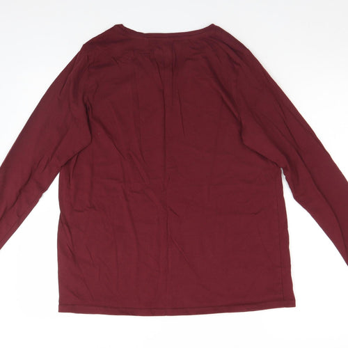 NEXT Womens Red  Cotton Basic T-Shirt Size 16 Round Neck