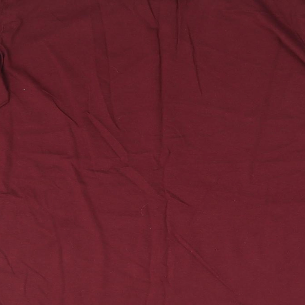 NEXT Womens Red  Cotton Basic T-Shirt Size 16 Round Neck