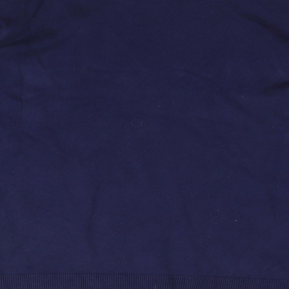 NEXT Womens Blue Crew Neck Floral Viscose Pullover Jumper Size 14