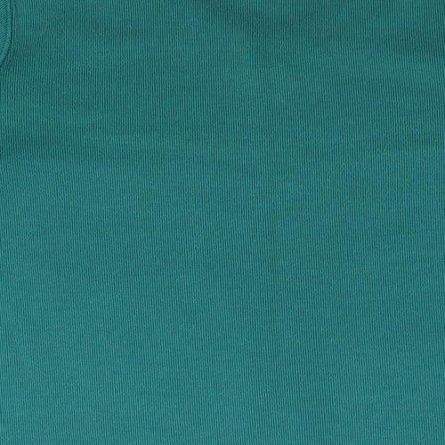 BM Womens Green V-Neck  Polyester Pullover Jumper Size S