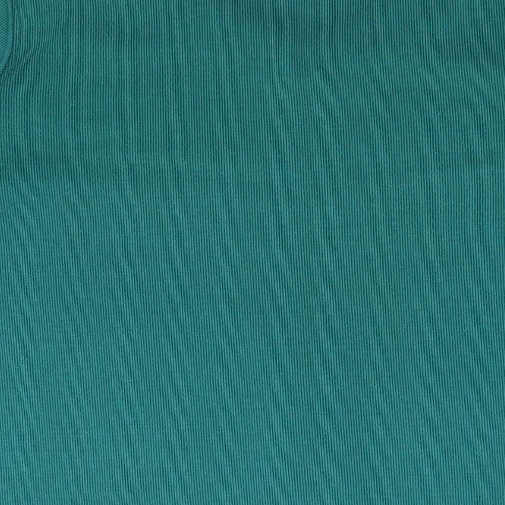 BM Womens Green V-Neck  Polyester Pullover Jumper Size S