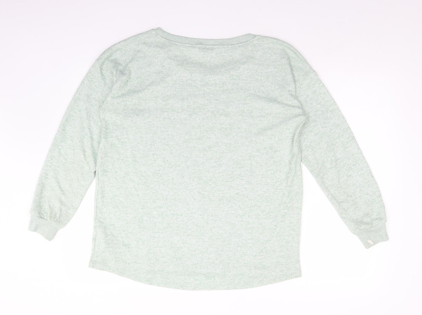 NEXT Womens Green Crew Neck  Polyester Pullover Jumper Size 12