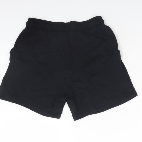 TU Womens Black  Cotton Sweat Shorts Size 8 L4 in Regular