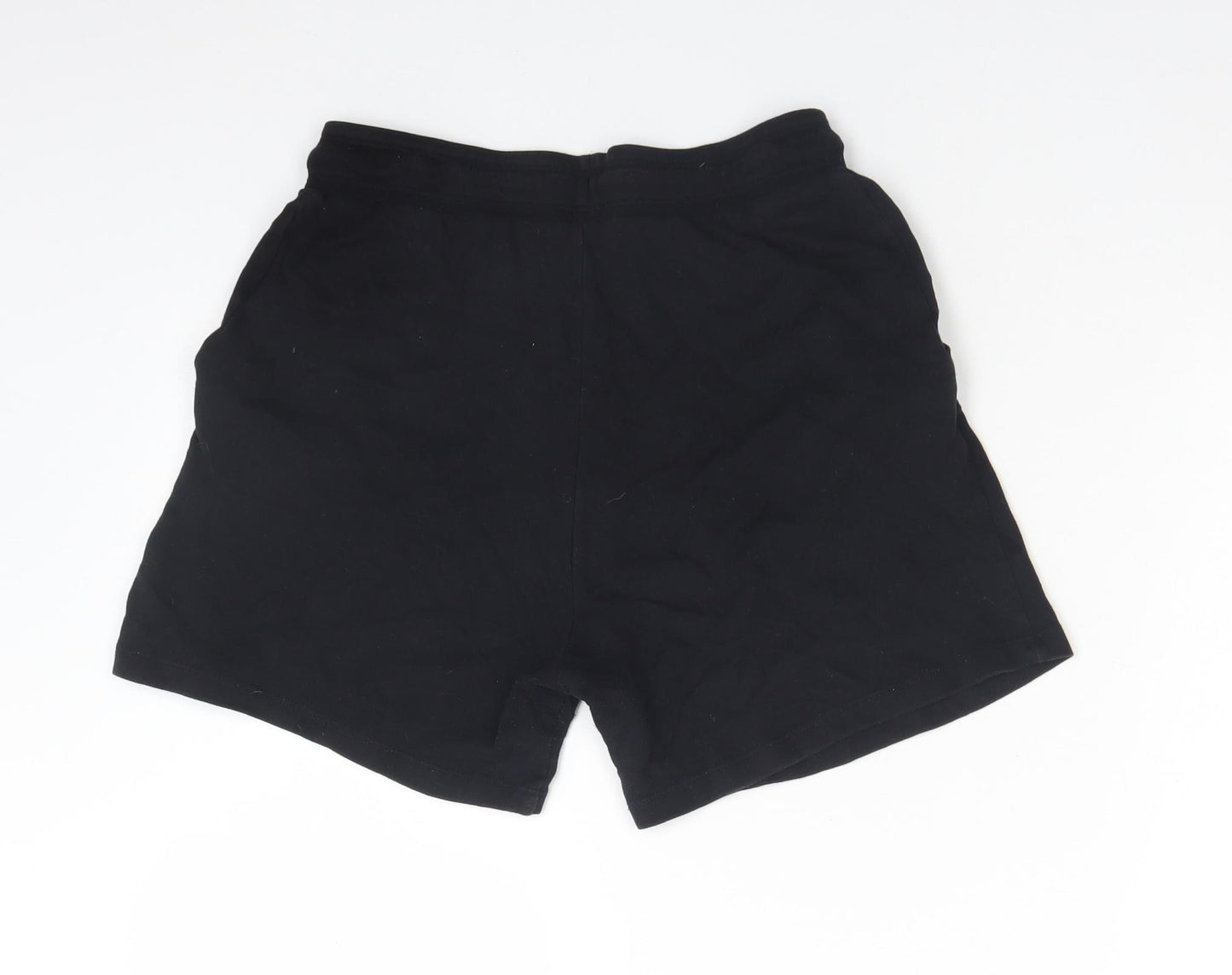TU Womens Black  Cotton Sweat Shorts Size 8 L4 in Regular