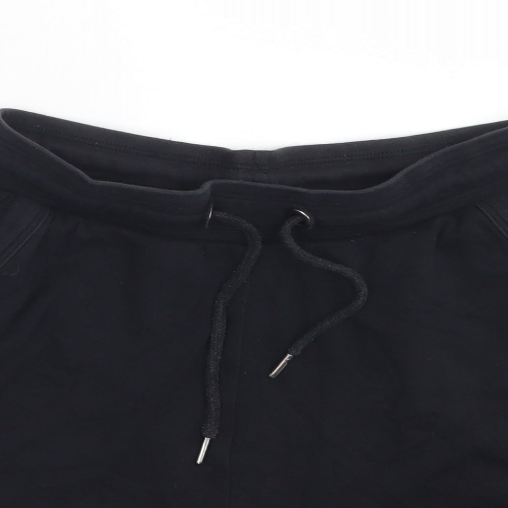 TU Womens Black  Cotton Sweat Shorts Size 8 L4 in Regular