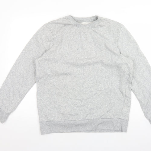 F&F Womens Grey  Cotton Pullover Sweatshirt Size L