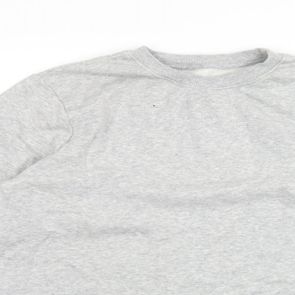 F&F Womens Grey  Cotton Pullover Sweatshirt Size L