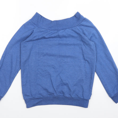 Peacocks Womens Blue  Polyester Pullover Sweatshirt Size 10