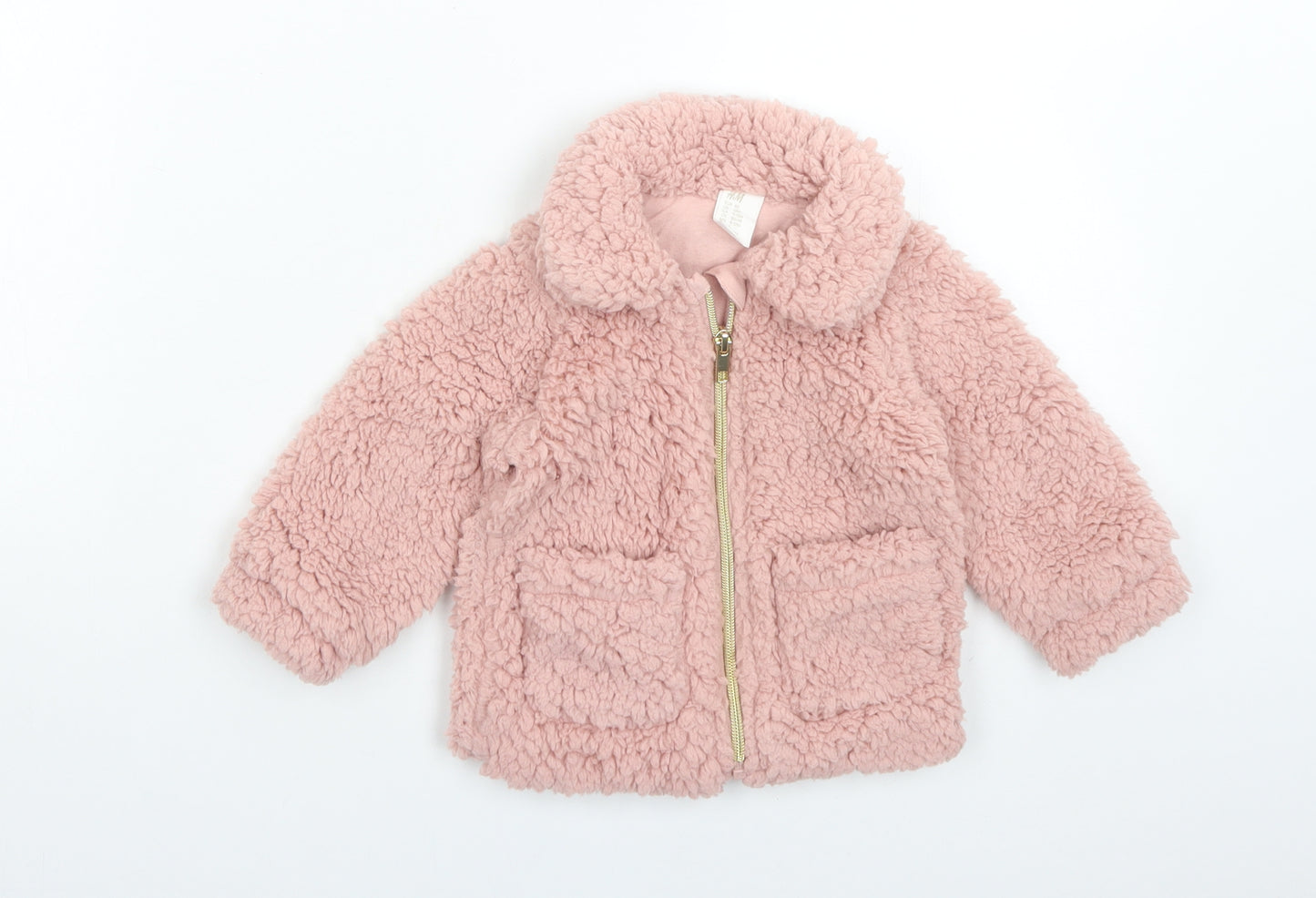 H&M Girls Pink   Jacket Coat Size 9-12 Months