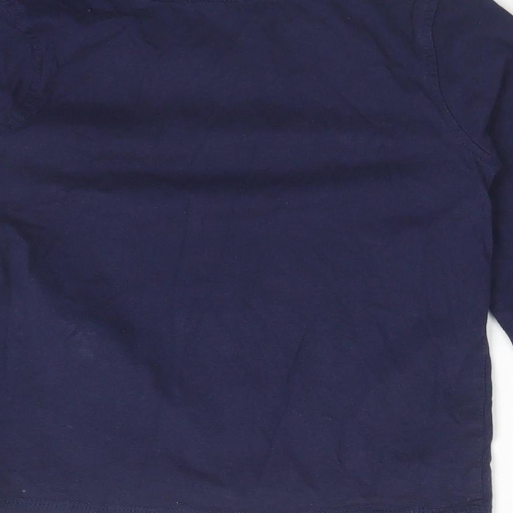 George Boys Blue  Cotton Basic T-Shirt Size 2-3 Years Crew Neck