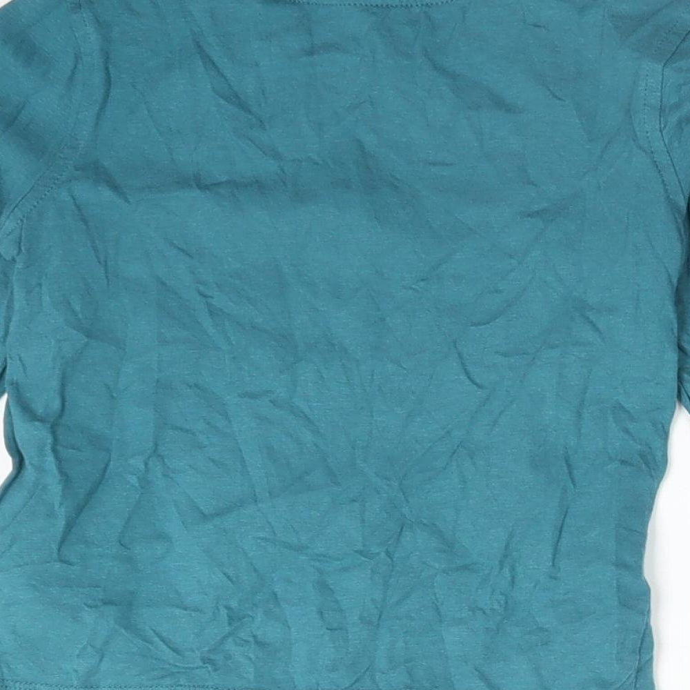 George Boys Green  Cotton Basic T-Shirt Size 2-3 Years Crew Neck