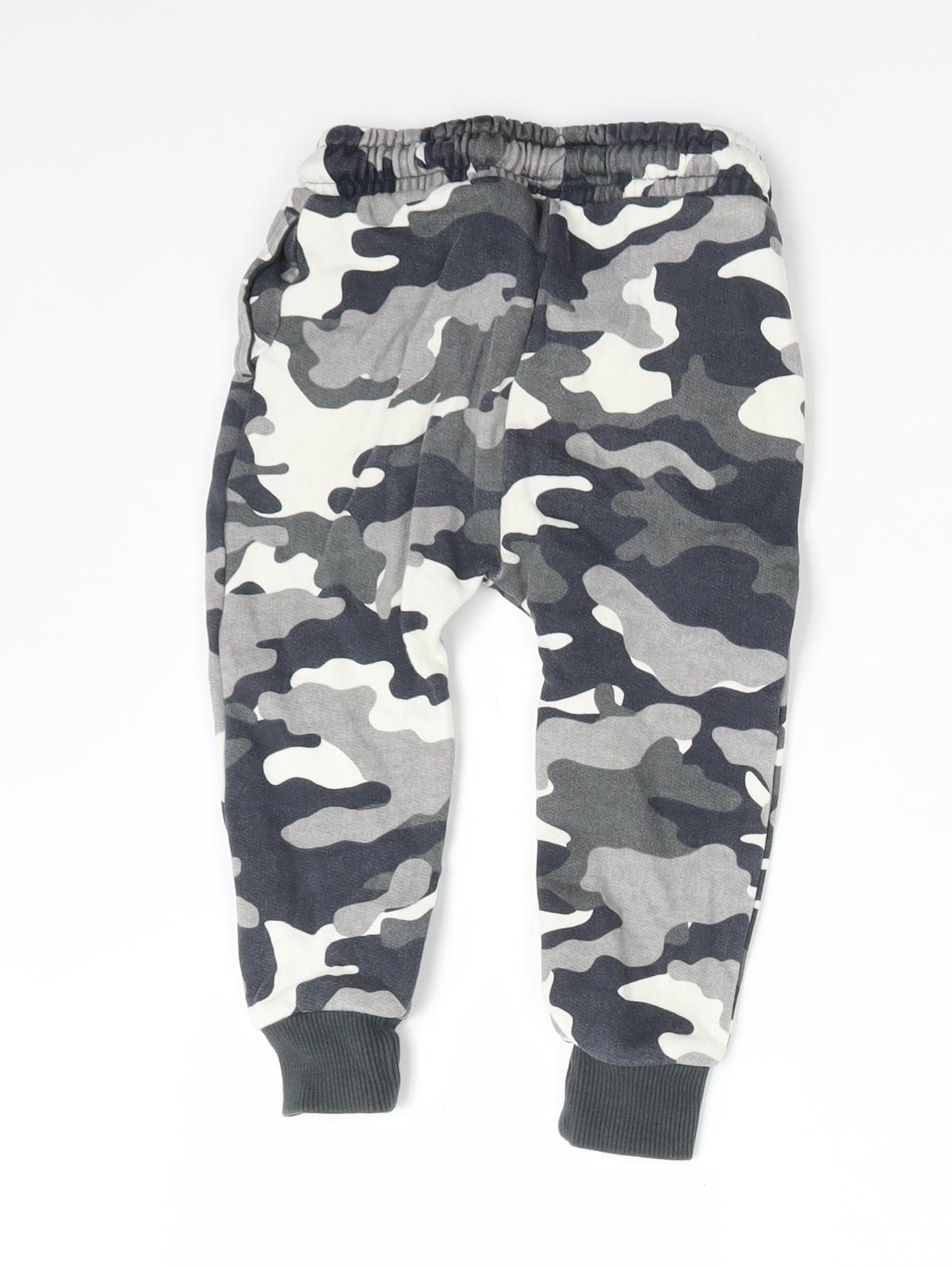NEXT Boys Multicoloured Camouflage Cotton Jogger Trousers Size 2-3 Years  Regular