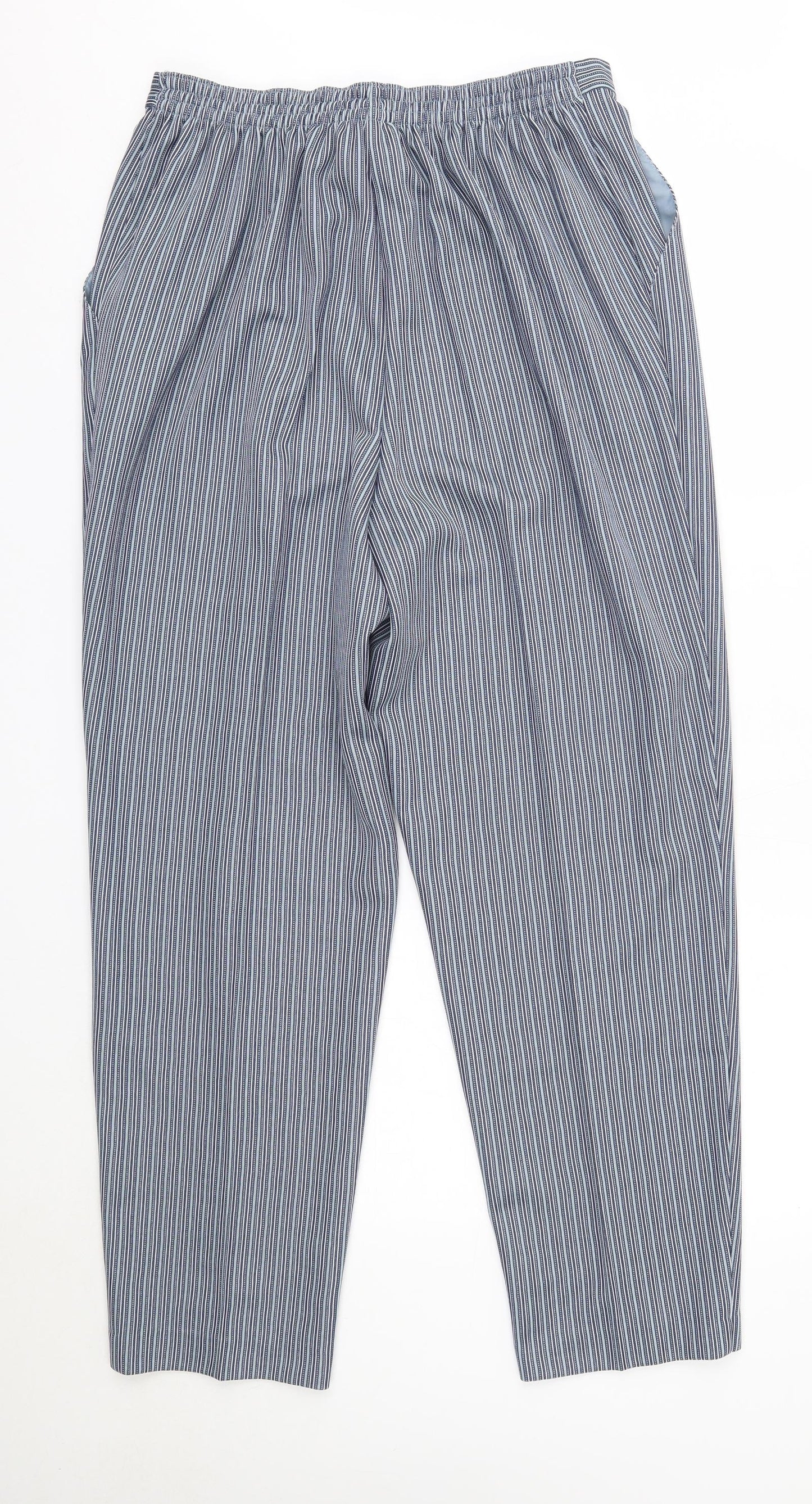 M&S Womens Blue  Polyester Dress Pants Trousers Size 20 L29 in Regular