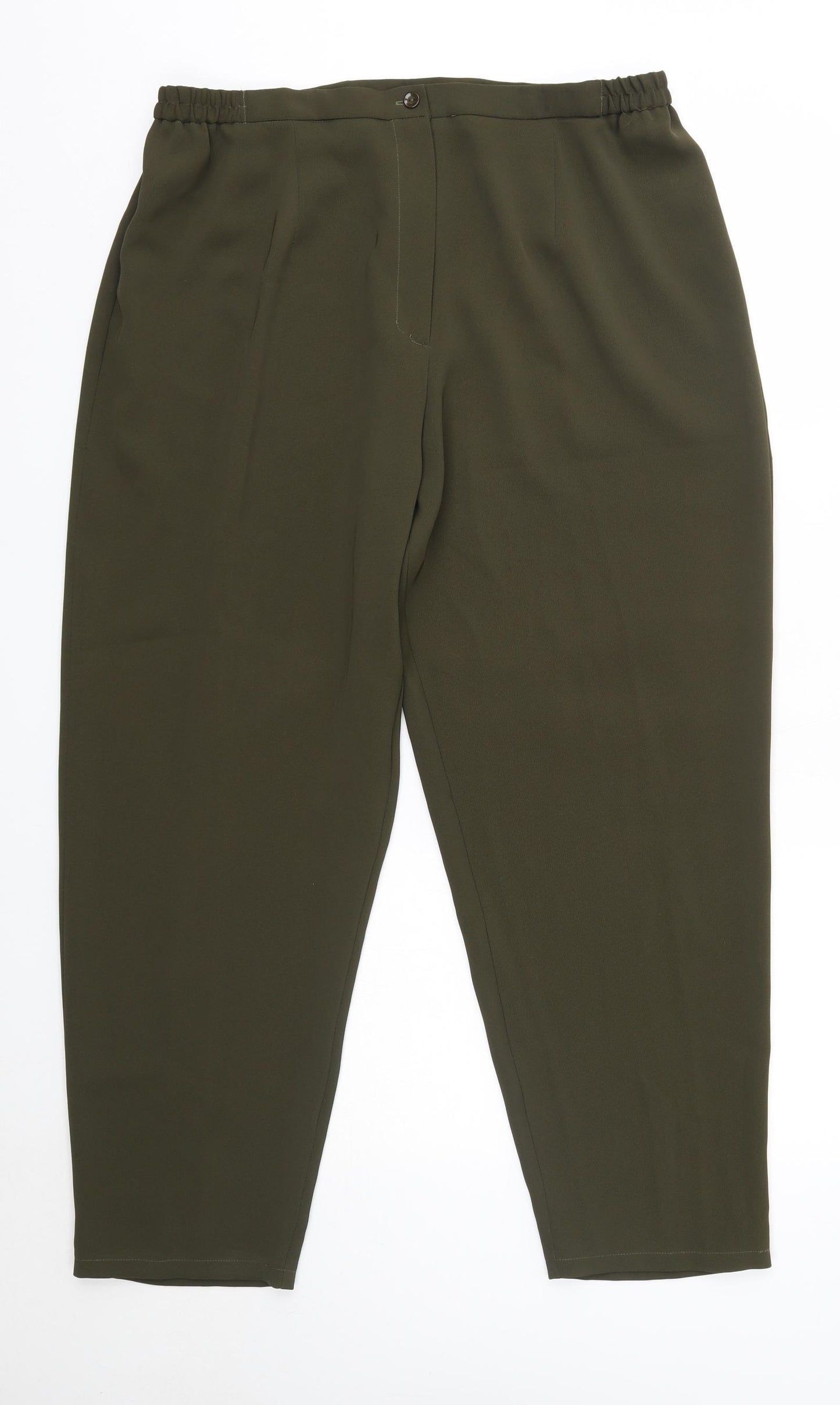 Solar Womens Green  Polyester Dress Pants Trousers Size 22 L28 in Regular