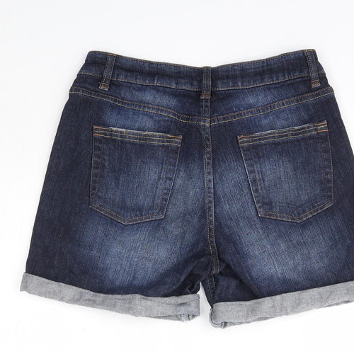 NEXT Womens Blue  Cotton Boyfriend Shorts Size 8  Regular
