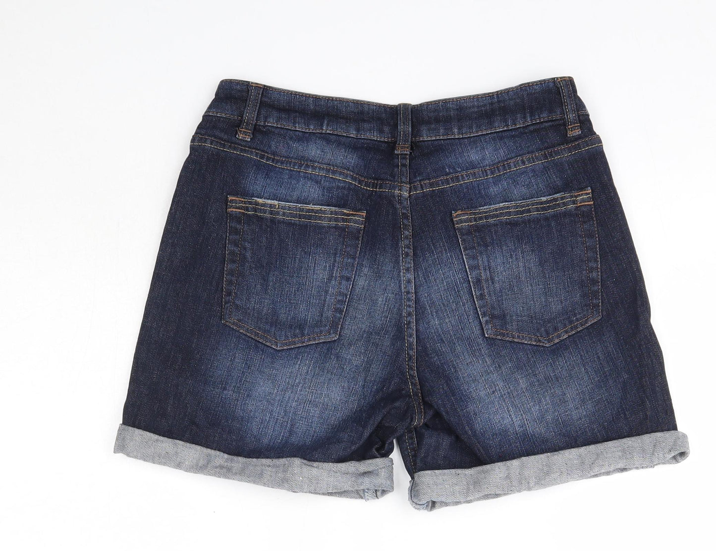 NEXT Womens Blue  Cotton Boyfriend Shorts Size 8  Regular