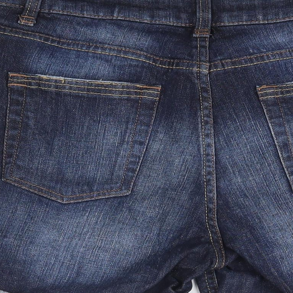 NEXT Womens Blue  Cotton Boyfriend Shorts Size 8  Regular