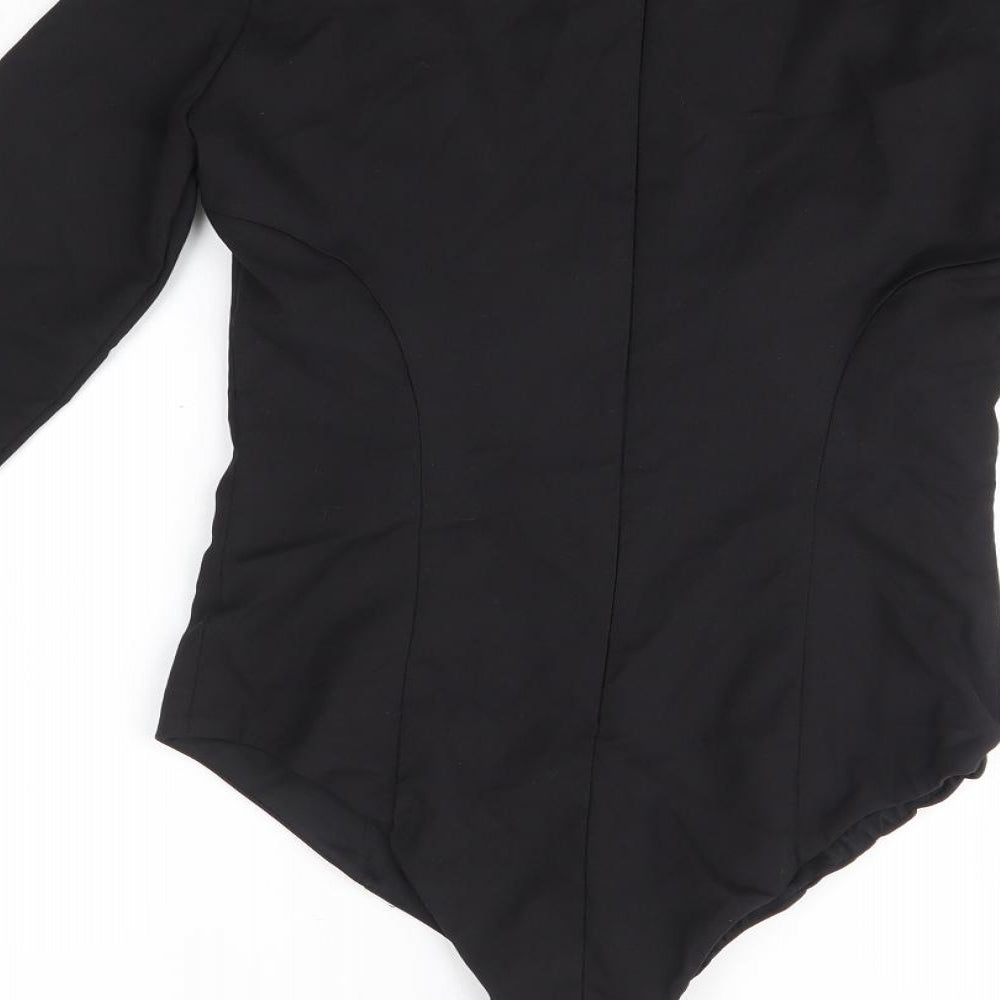 Zara Womens Black  Polyester Bodysuit One-Piece Size L