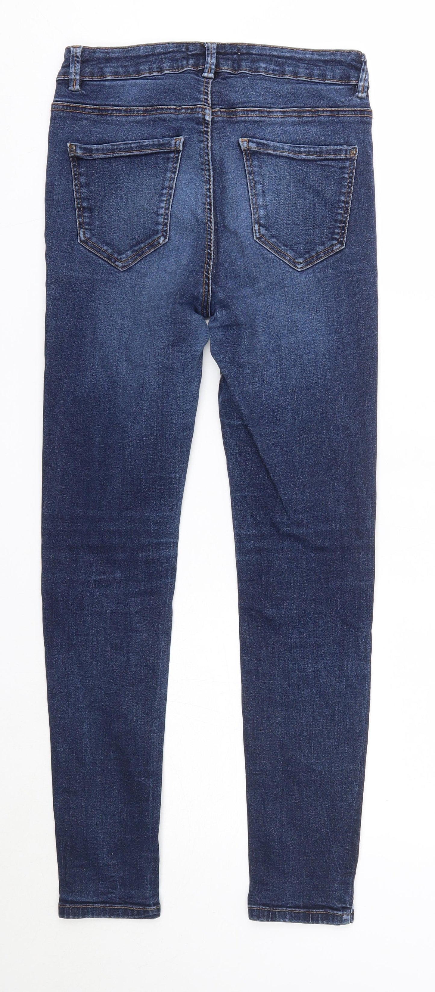 New Look Womens Blue  Cotton Skinny Jeans Size 10 L26 in Regular