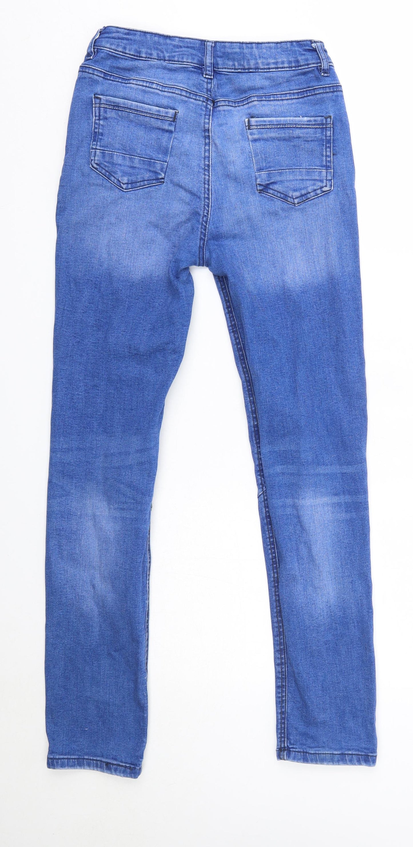 Primark Boys Blue  Cotton Straight Jeans Size 13-14 Years  Regular