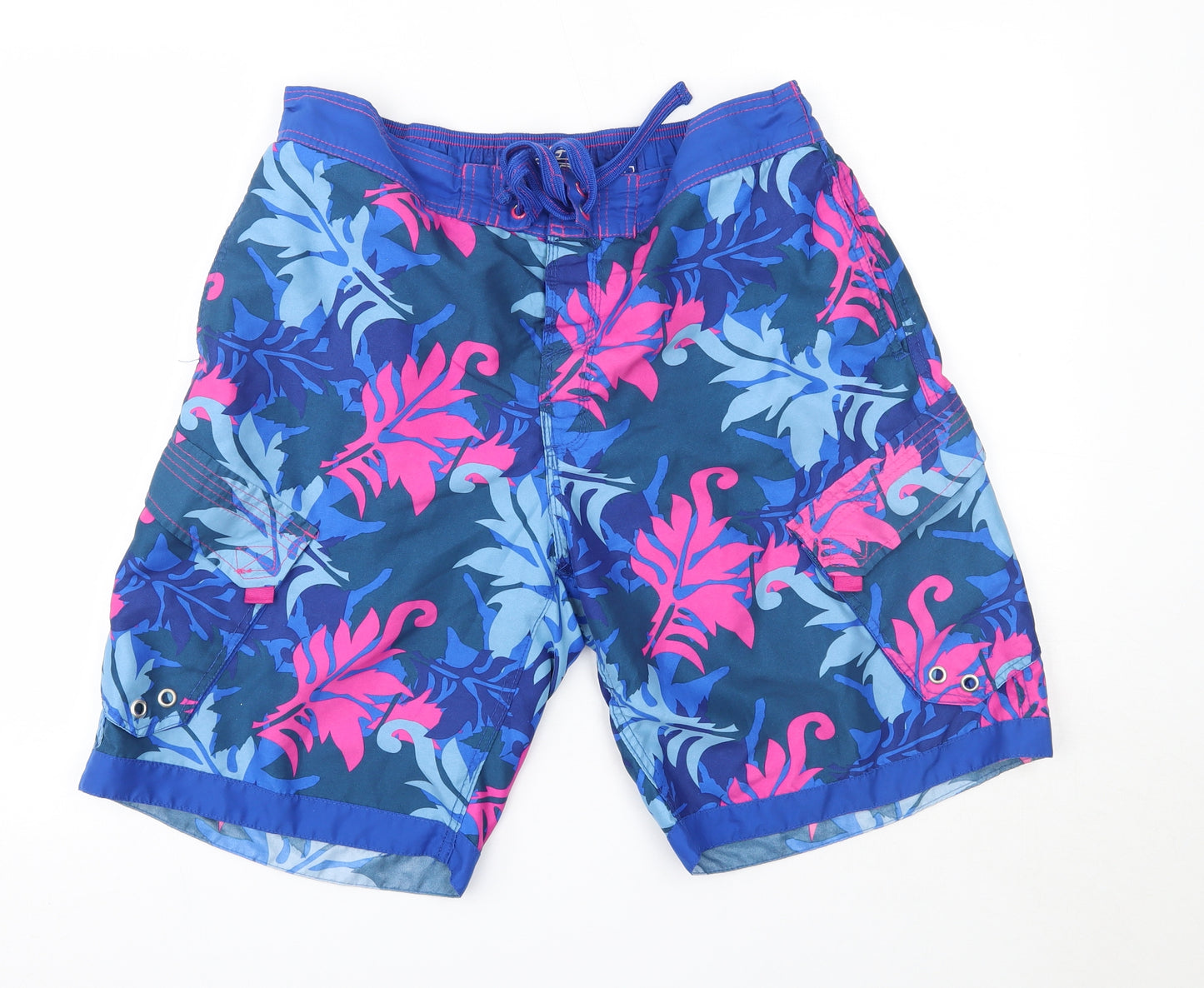 Denim Seventy3 Mens Multicoloured Floral Polyester Sweat Shorts Size L  Regular