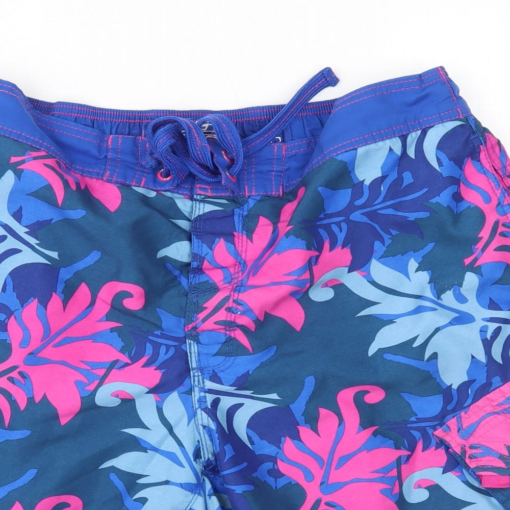 Denim Seventy3 Mens Multicoloured Floral Polyester Sweat Shorts Size L  Regular