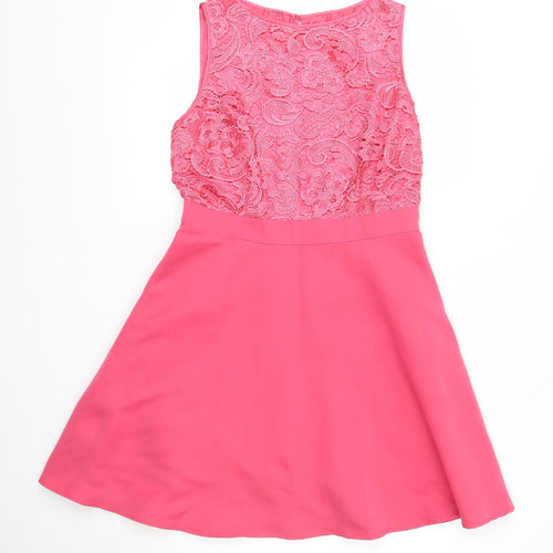 Love Label Womens Pink  Polyester A-Line  Size 12  Round Neck