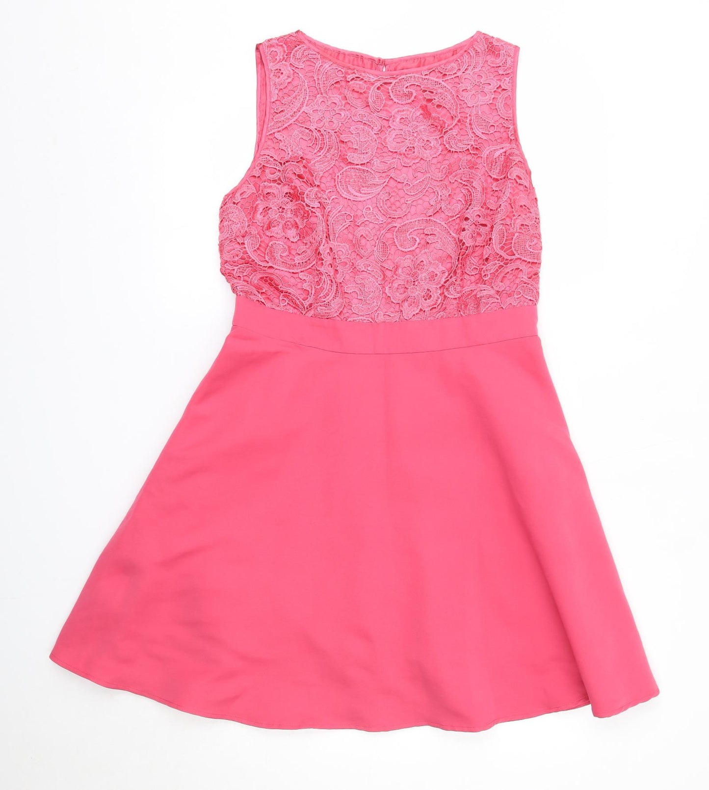Love Label Womens Pink  Polyester A-Line  Size 12  Round Neck