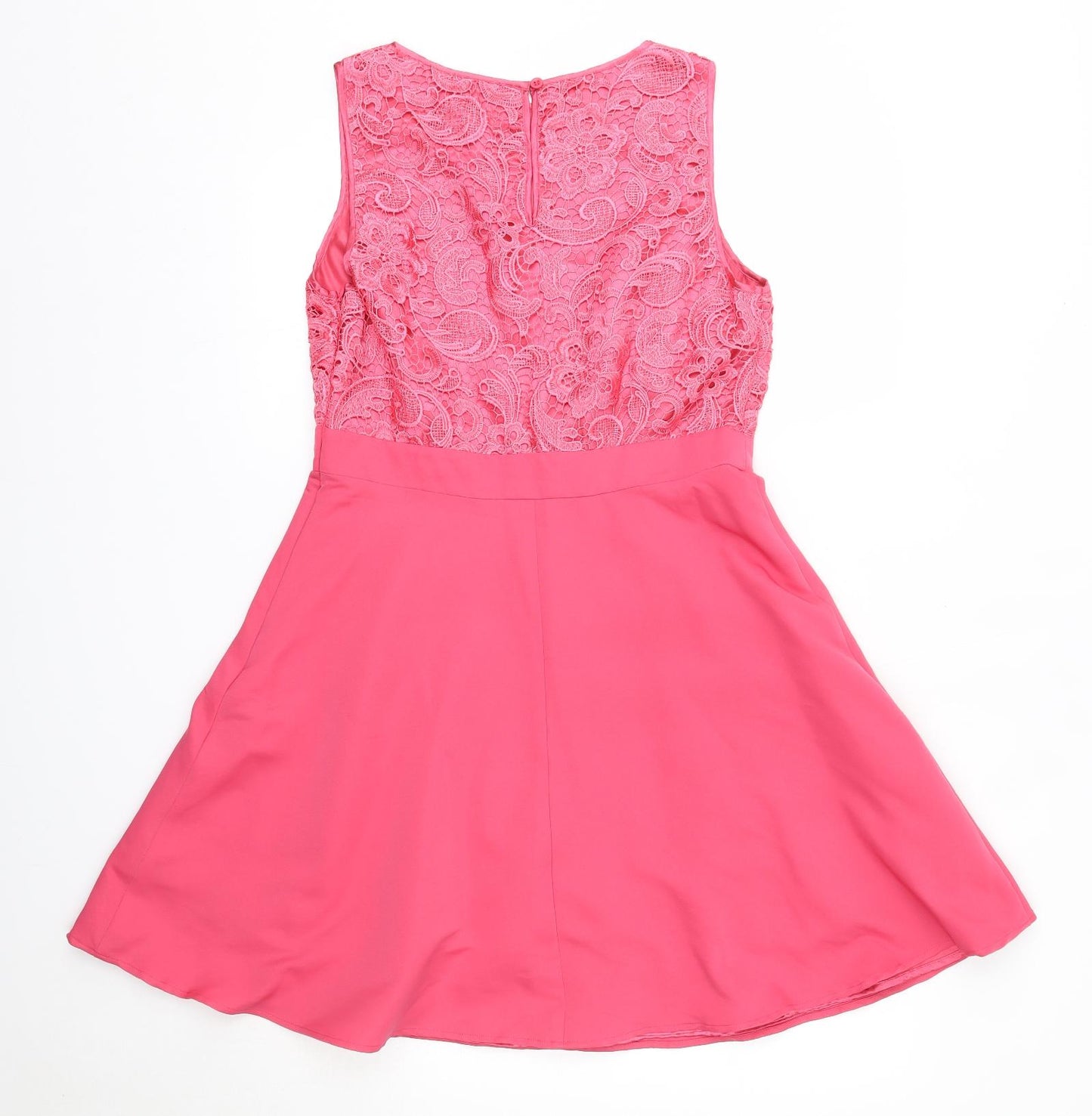 Love Label Womens Pink  Polyester A-Line  Size 12  Round Neck