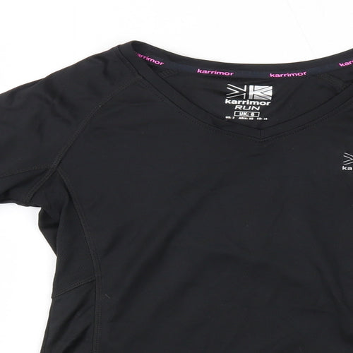 Karrimor Womens Black  Polyester Basic Casual Size 6 V-Neck