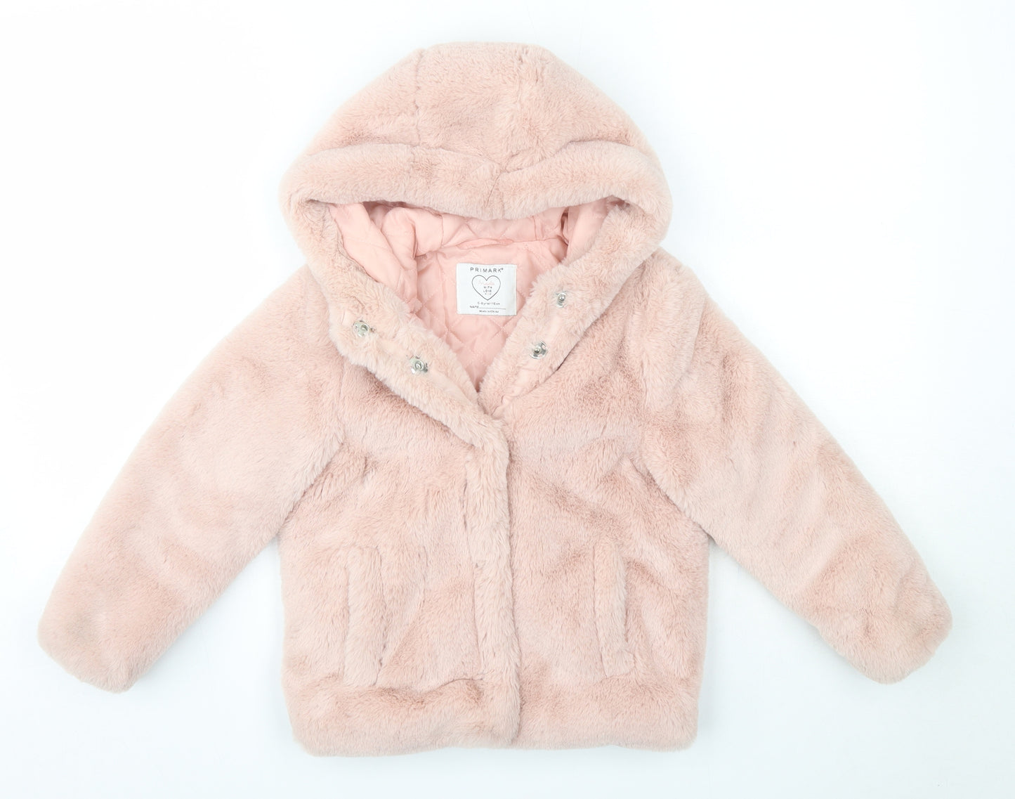 Primark Girls Pink   Jacket Coat Size 5-6 Years