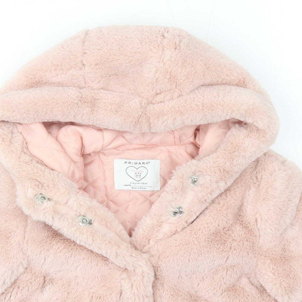 Primark Girls Pink   Jacket Coat Size 5-6 Years