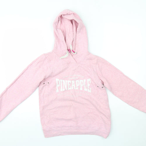 Pineapple Girls Pink  100% Cotton Pullover Hoodie Size 13-14 Years