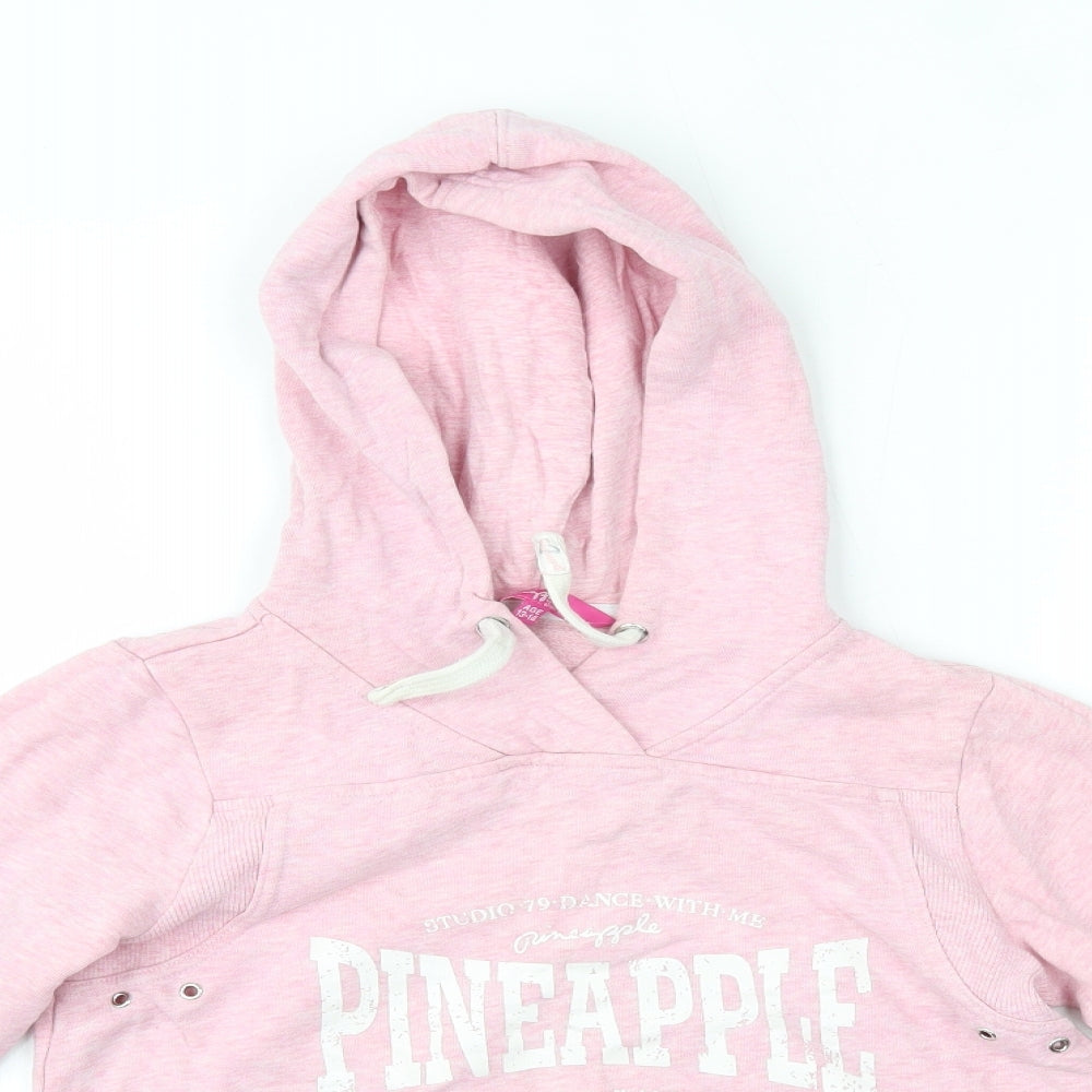 Pineapple Girls Pink  100% Cotton Pullover Hoodie Size 13-14 Years