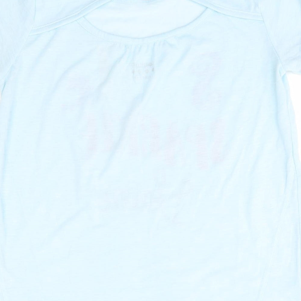 Matalan Girls Blue  Polyester Basic T-Shirt Size 12-13 Years Round Neck