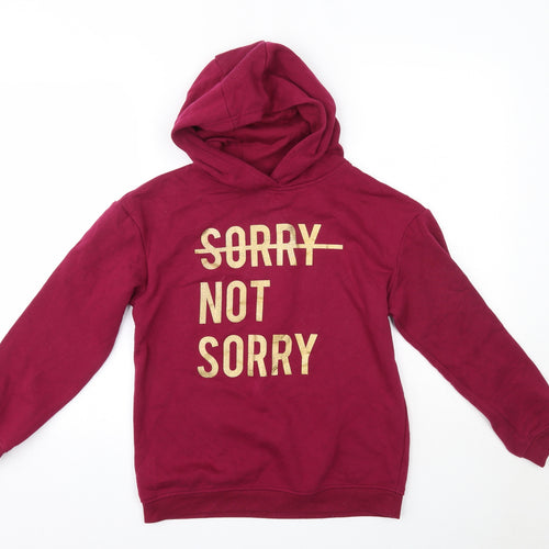 Primark Girls Pink  Cotton Pullover Hoodie Size 12-13 Years