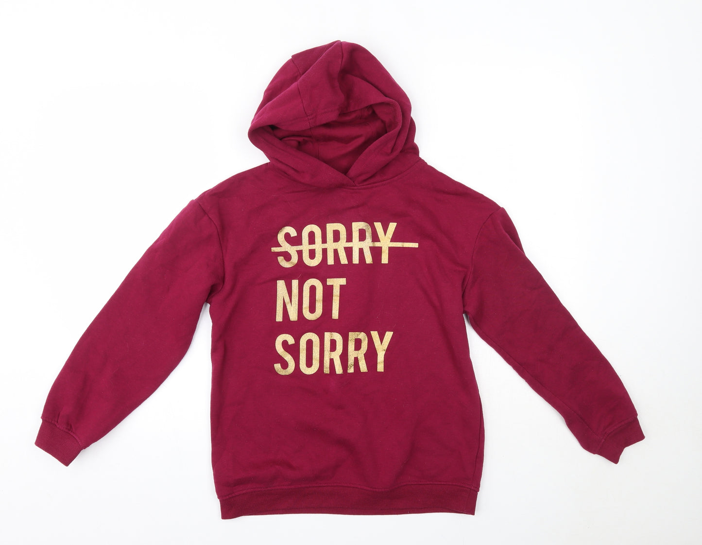 Primark Girls Pink  Cotton Pullover Hoodie Size 12-13 Years