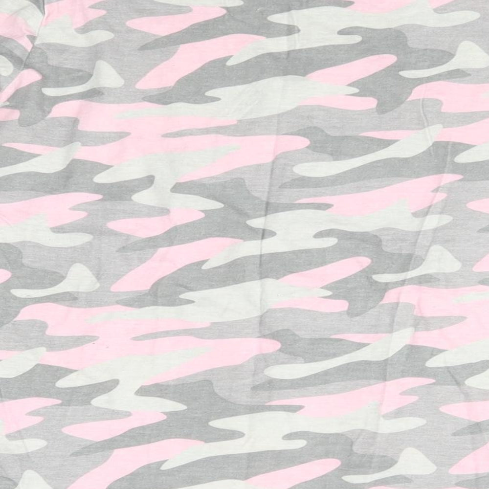 Primark Girls Multicoloured Camouflage 100% Cotton Basic Blouse Size 12-13 Years Round Neck