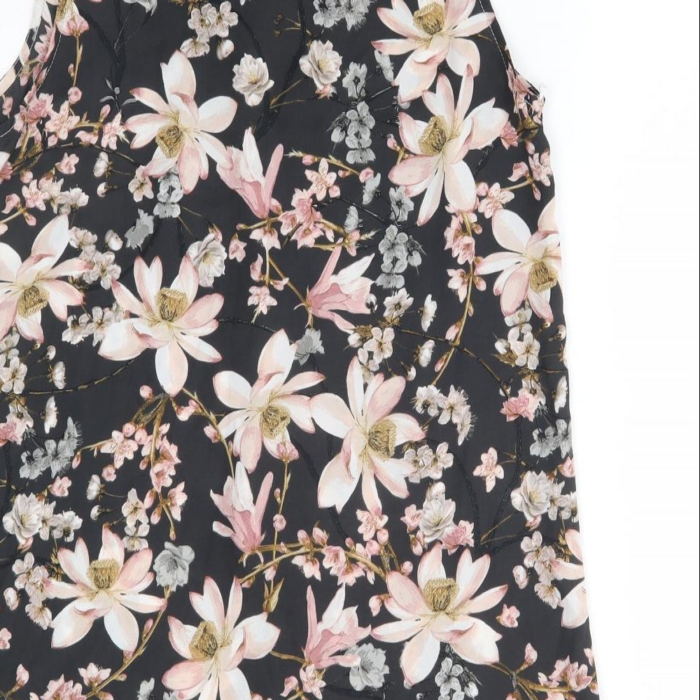 George Womens Multicoloured Floral Polyester Basic Blouse Size 14 Round Neck