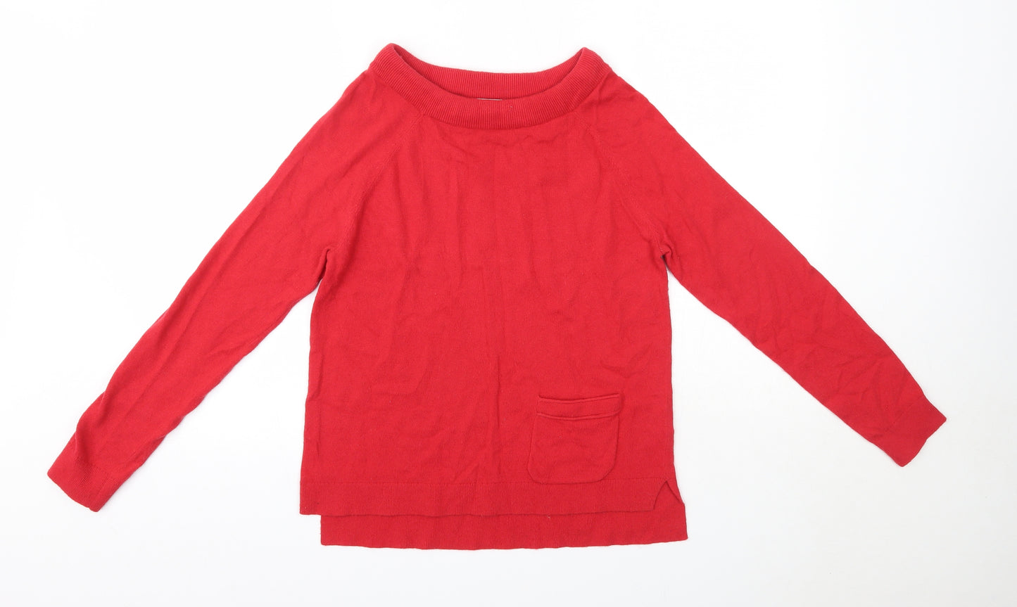 Boden Womens Red High Neck  Nylon Pullover Jumper Size 10