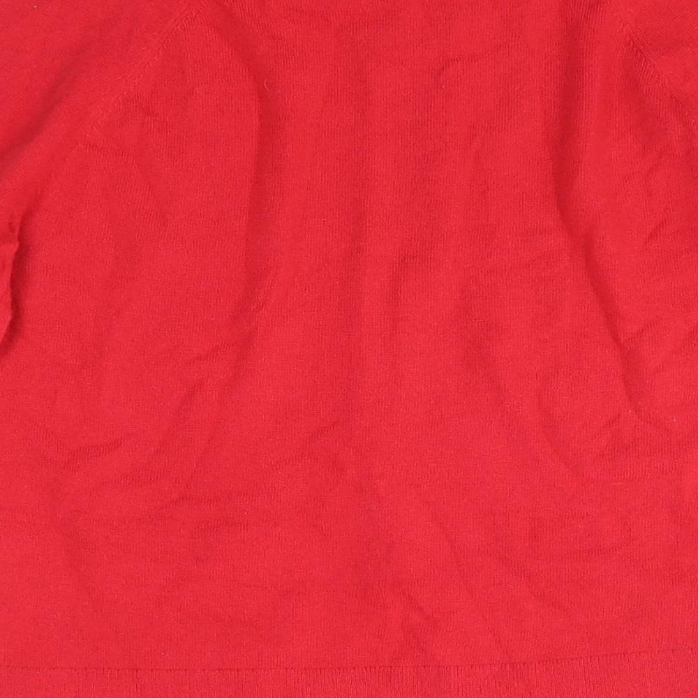 Boden Womens Red High Neck  Nylon Pullover Jumper Size 10